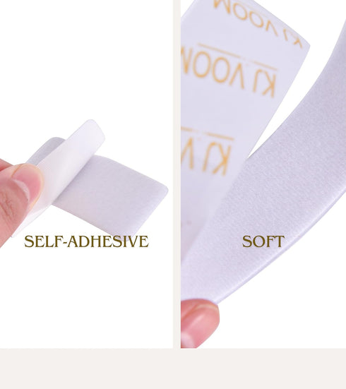 KJ.VOOM (2 100 Adhesive Cloth Diaper Fasteners Peel-Stick-Adjust | Replaces Diaper Pins & Snaps | Hook-&-Loop Tabs