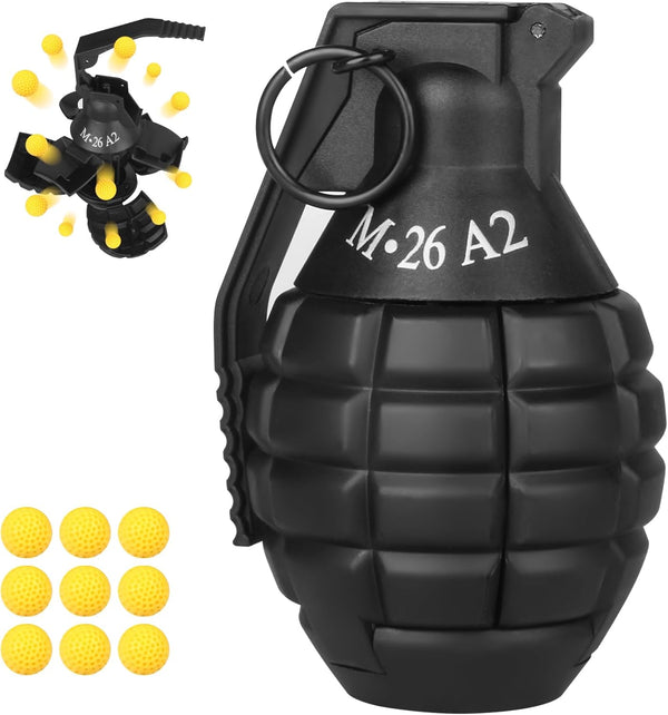 Toy-Hand Grenade for CS Battle Game, 9 Foam Ammo Tactical CS-Grenade Toys for Outdoor Team Sport, Age 14 and Up