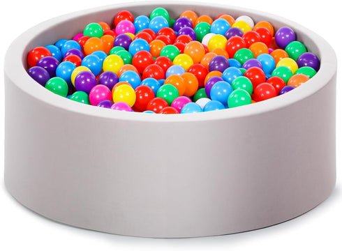 Wilwolfer Foam Ball Pit for Toddlers - Large Baby Ball Pit with Soft Memory Sponge - Indoor Outdoor Baby Playpen