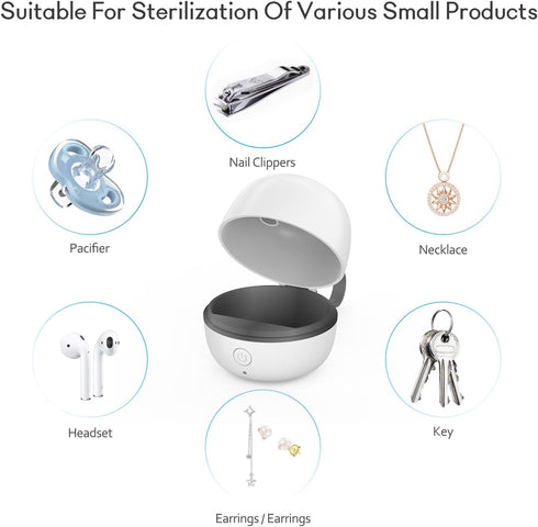 StarWin Pacifier Sanitizer Portable, UV Pacifier Case On The Go, Newborn Pacifier Holder Mini Storage Case for Travel