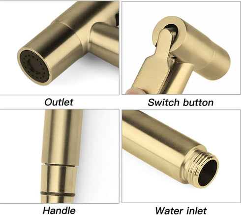 XKHLQLPEF Bidet Sprayer for Toilet, Handheld Bidet Toilet Attachment Sprayer, Bathroom Sprayer Kit, Stainless Steel
