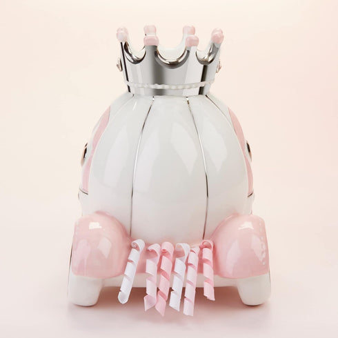 Ceramic Princess Carriage Piggy Bank for Baby Girl Room Decor