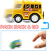 12 Pack Set, Set Funcorn Toys Pull Back Car, Assorted Mini Plastic Vehicle Pull Back Truck and Car Toys for Boys Kids
