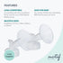 (2 21 mm) Motif Medical Luna Breast Pump Flange - Comfortable Breast Pump Flanges for Better Milk Flow & Pumping Ease