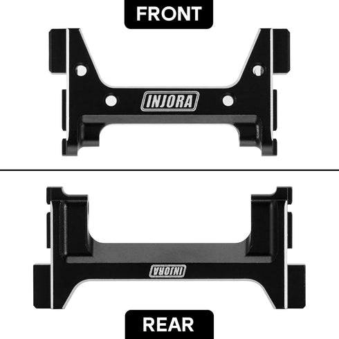 INJORA CNC Aluminum Front and Rear Bumper Mount for 1/18 RC Crawler TRX4M Defender and Bronco Upgrade