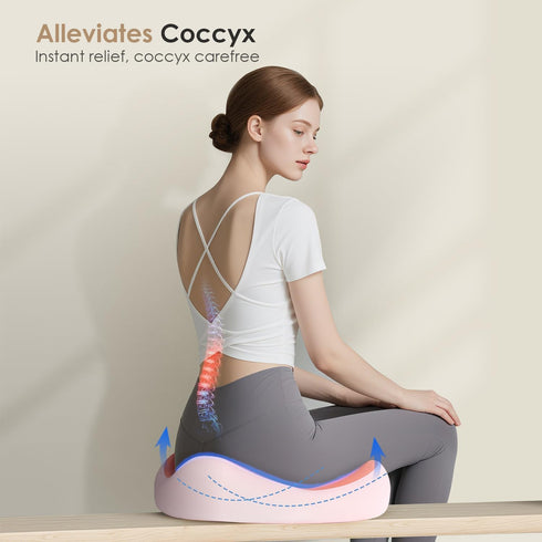 FLORICH Car Seat Cushion for Driving, Memory Foam Seat Cushion for Car Office Chair, Ergonomic Office Seat Chair