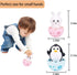 8 Lukax Baby Easter Egg Toys - Bunny Chick Baby Easter Basket Stuffer, Plastic Easter Egg Toys with Rattles, Toddler