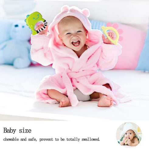 Baby Rattles Set - Teether, Shaker, and Musical Toy Set for 3-12 Month Infants, Early Educational Gifts