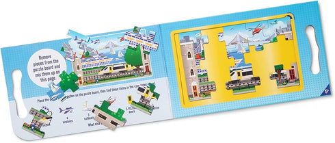 Melissa & Doug - Take-Along Magnetic Jigsaw Puzzles - Travel Toy Vehicles (2 15-Piece Puzzles)