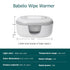 Babelio Baby Wipe Warmer with Night Light, Wet Wipes Dispenser for Baby Wipes with Temperature Display and Large