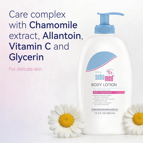 5.5 Recommended 13.5 (400 SEBAMED Baby Lotion pH Ultra Mild Hydration Dermatologist Non-Greasy Moisturizer for Delicate