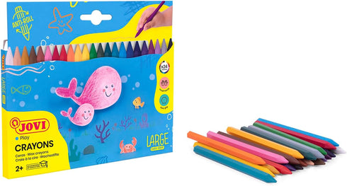 Set 24 Jovi Plastic Hexagonal Crayons;