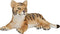 MOJO Tiger Cub Lying Down Toy Figure