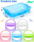 sikmcle 2 Pcs Sand Tray Sensory Bin with Lid and Handle, Portable Sensory Sandbox Container for Kids, Plastic Activity