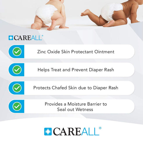 20% 2 oz (24 Pack), CareAll Zinc Oxide Skin Protectant Barrier Ointment Relieves, Treats and Prevents Minor Skin