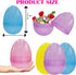 8 Inch 12 Pack 8" (12-Pack) Massive Translucent Easter Eggs Colorful Fillable Plastic Easter Eggs, Perfect For Easter