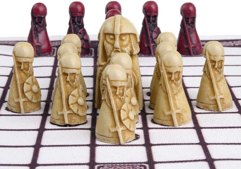 Hnefatafl - The Viking Game, Cardinal Edition with Red Pieces
