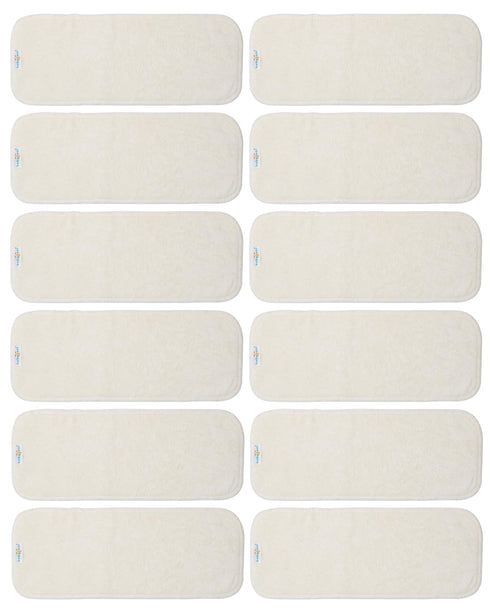 Babygoal Cloth Diaper Inserts 12pcs, 4 Layers Rayon from Bamboo Inserts for