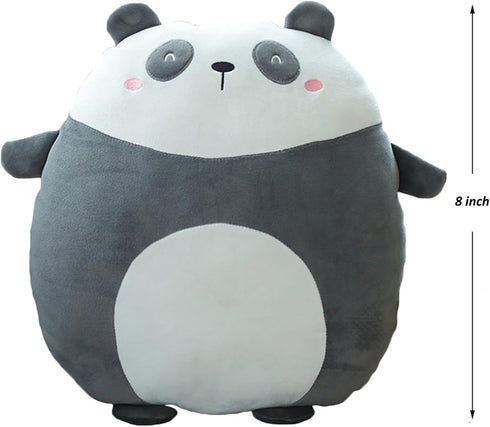 Panda Plush Pillow, 8 inch Kawaii Stuffed Animal Toy, Cute Cartoon Plush Animal Pillows Gifts for Boys and Girls