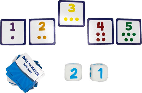 Briarpatch Scholastic Roll and Match Dice and Card Game for 2+ Players Ages 6 and Up