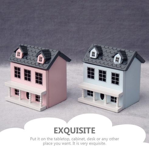 Toyvian Dollhouse Miniature House wooden dollhouse kit christmas village houses toy house Model Tiny Wooden