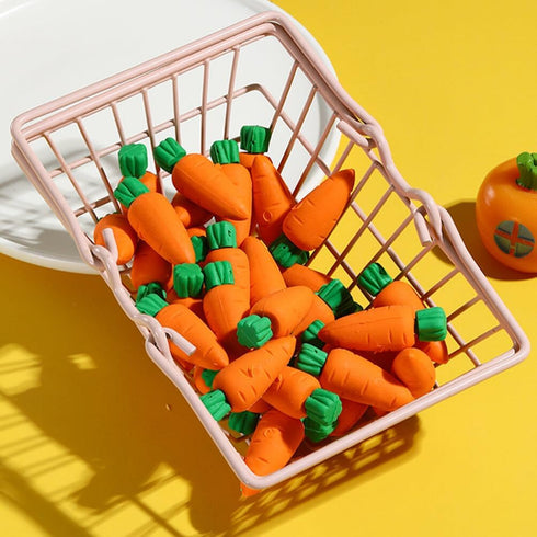 Abaodam 50 Pcs Mini Carrot Erasers Miniature Vegetables for Kids Easter Party Favors