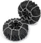 4Pcs Wheel Tires Metal Snow Chains - 1.9/2.2inch for 1/10 TRX-4 Axial SCX10 90046 RC Crawler Car (130MM)