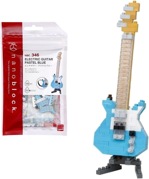 nanoblock Instruments - Electric Guitar Pastel Blue, Collection Series Building Kit