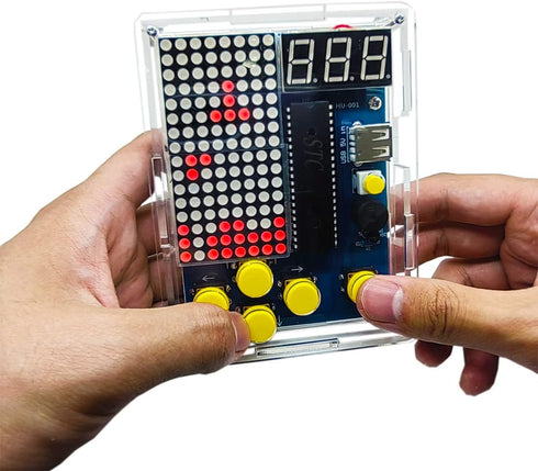 Gikfun Electronic Game Machine Soldering Projects Kit with 4 Retro Classic Games for School Learning