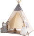 besrey Teepee Tent for Kids with Light & Mat, Toddler Tents Indoor Play Tent Playhouse, Toddler Tipi Cotton, tee Pee