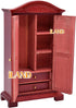 iLAND Vintage Dollhouse Furniture Set, 1/12 Scale Mahogany Bedroom Furniture, 7pcs Including Bed & Mirror