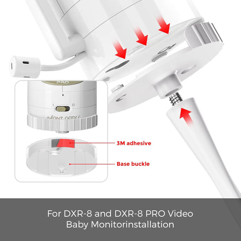 honecumi DXR-8 DXR-8 17.7in Baby Monitor Mount Compatible with Infant Optics & PRO, Flexible Silicone Twist Camera