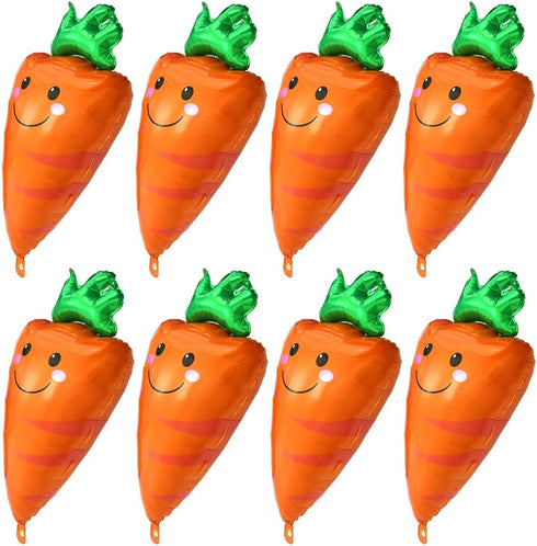 Cute Carrot Balloons Farmer Vegetable Decoration Fruit Veggie Farm Food Party Supplies