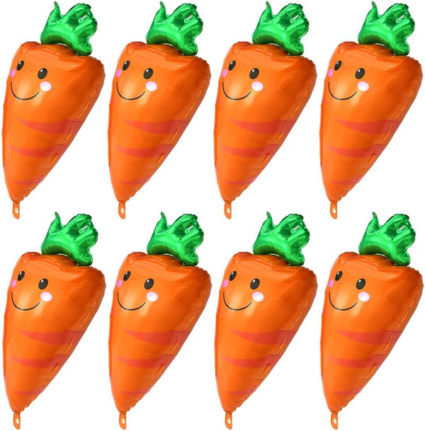 Cute Carrot Balloons Farmer Vegetable Decoration Fruit Veggie Farm Food Party Supplies