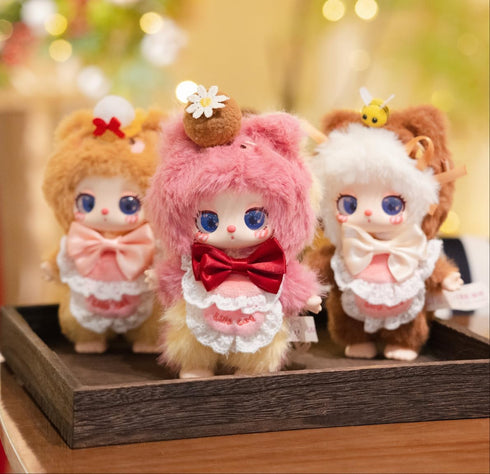 Mystery Fun 6.3IN 1PCS (1 7 Liilas Chef Kitten Series Blind Box, Adorable Collectible Toys, Hangable Doll with Unique