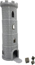 HAUTICO Collapsing Dice Tower and Little Town Houses Scene - Terrain Scenery for 20-28mm Miniatures Wargame, D&D Table