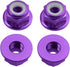 Hobbypark 12mm Aluminum Wheel Hex Drive Hub Adapters (4P) & M4 Locknuts (4P) for RC Car Accessories (Purple)