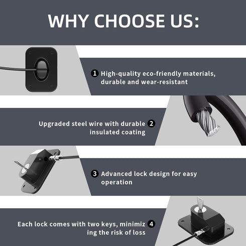 Refrigerator Lock 2 Packs, Fridge Lock with Silicone Wire Protection, Easy to Use and Install Fridge Locks with Key,