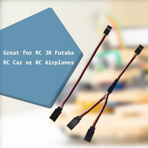 6 PCS JST Y Connector, 3 Pin JST Plug Splitters, Servo Male to Female Y Wire Cable for RC Airplanes and Cars
