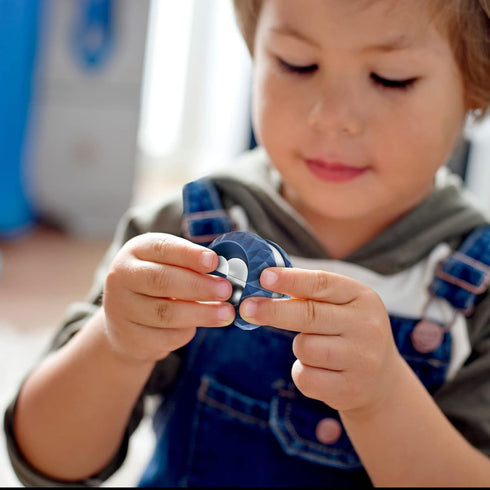Orbiit Ball Toy - Infinitycube Puzzle Ball Spinning Toy, Creative Stress Reliever for Kids, Adults (1, Blue)