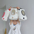 LFRXION Wet Wipe Holder Bag, Embroidered Bear Wet Wipe Pouches, Portable Upgrades Stroller Hanging Bag Cotton Linen