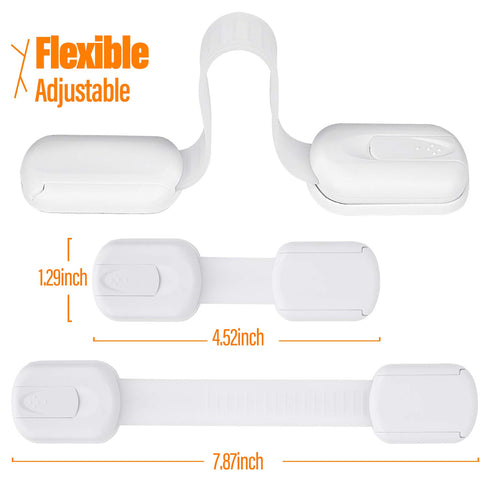 Child Safety Cabinet Locks - 10 Pack Baby Proofing Latches for Drawer Door Fridge Oven Toilet Seat