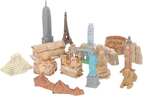 Dioche 17PCS Miniature Ancient Buildings Toys Around The World City Miniatures Buildings Egyptian Pyramid Model Kit Ancient Egypt Toys by Dioche
