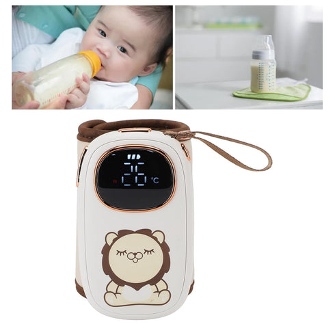LUCKDANO Baby Bottle Warmer Portable Constant Temperature Baby Bottle Heating Sleeve | USB Charging | Travel Heater