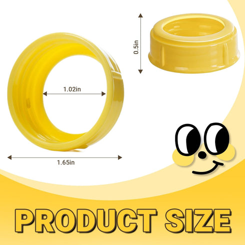 MaiTianna 4PCS 5oz 8oz,Bottle Replacement Collar Rings for Medela Bottles & Caps Compatible with Plastic & Glass