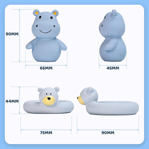 6 Tiny Marvels Baby Bath Toys for Months & Up, Mold Free No Hole Bath Toys, BPA Free Floating Toddler Bath Toys, Safe