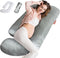 Magik & Kover Silky Satin Pregnancy Pillows for Sleeping, Cooling Pregnancy Pillow, U Shaped Full