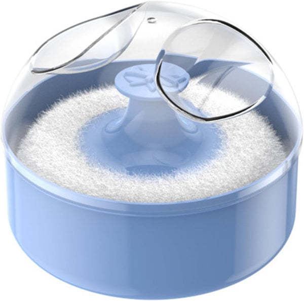 RAFGALDEX Baby Powder Puff and Container Gentle Wool Body Powder Puff with Empty