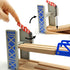 DSHMIXIA Set 3-5 Lift Bridge Wooden Crane Toy with Train Cars - Compatible with Major Wooden Rail Brands - Ages