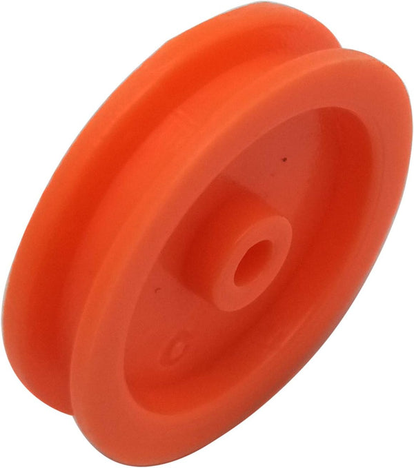 EUDAX 100 Pcs 2mm Hole Orange Plastic Belt Pulley for DIY RC Toy Car and Airplane